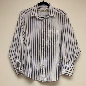 LL Bean pinstripe long sleeve shirt